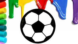 Toy football coloring pages learn colors for kids | Drawing plus screenshot 1