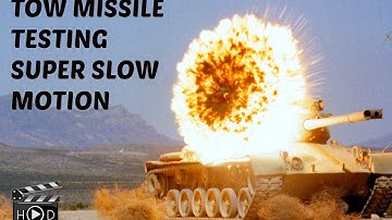Raytheon TOW Missile EXPLOSION weapons systems test rocket SLOW MOTION and normal speed [ HD ]