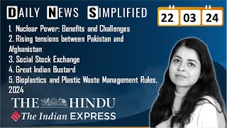The Hindu & The Indian Express Analysis | 22 March, 2024 | Daily Current Affairs | DNS | UPSC CSE