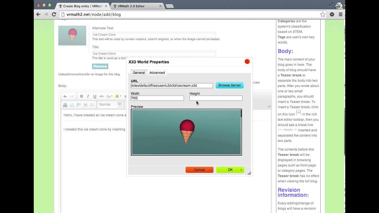 Share Your 3D World in Blog - YouTube