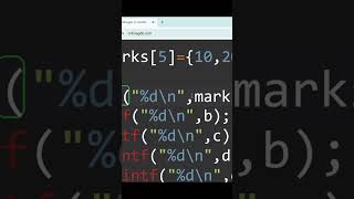 Arrays in C Explained | C Programming #shorts