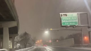 Road conditions deteriorating in Philly region