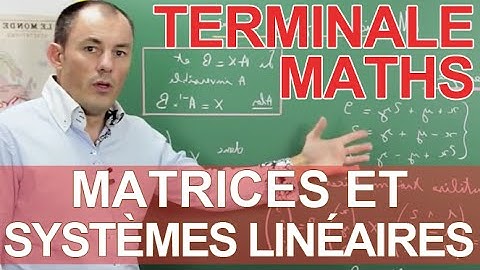 Matrices et systèmes linéaires - Maths terminale - Les Bons Profs