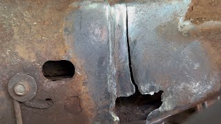 Welding cracked truck frame (repair)