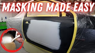 How to MASK a car before PAINTING! auto paint