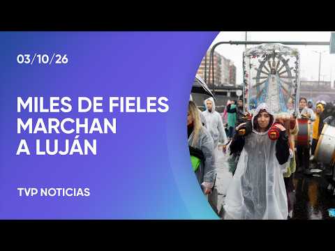 Moreno, halfway there: thousands of the faithful participate in the 52nd pilgrimage to Luján