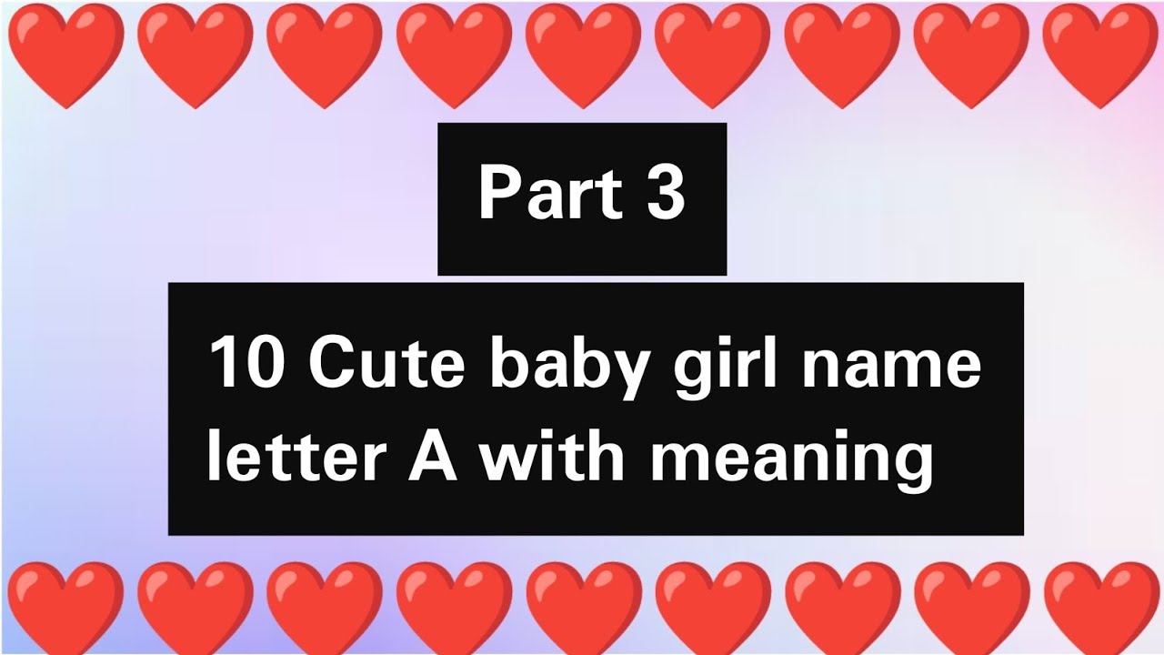 10 Cute baby girl name letter A with meaning ll Tim Tim ll part 3 ll