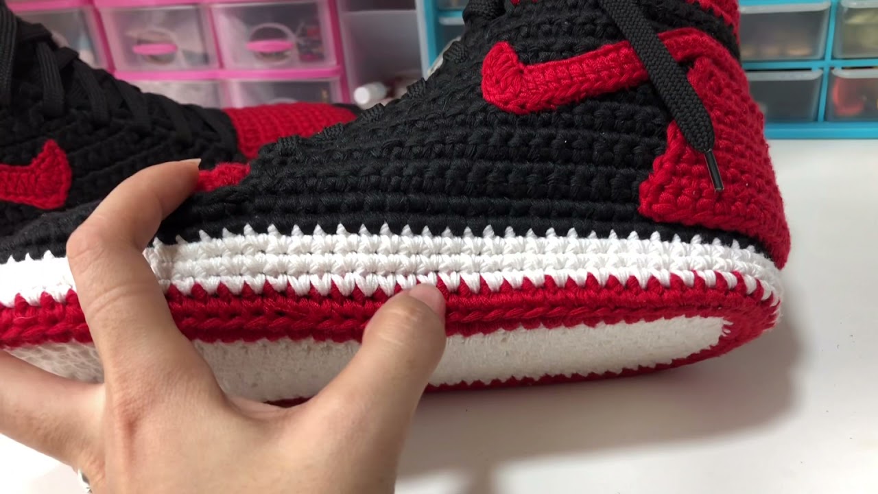 crochet jordan slippers