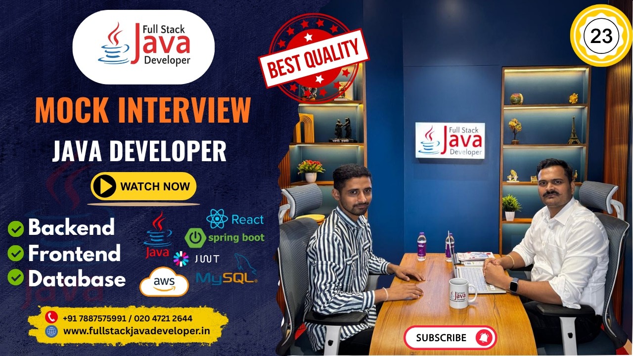 Product-Based Company Mock Interview | 4+ Years Full Stack Java ...