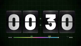 3 Minute Flip Countdown Timer with Sound Effects (NO MUSIC)| Neon Focus Clock #fyp #viral #trending