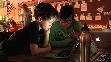 Elementary students learn computer programming