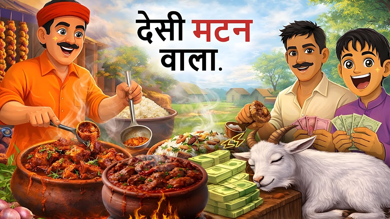 गांव का देसी मटन | village desi mutton | moral story | hindi kahaniyan | Video