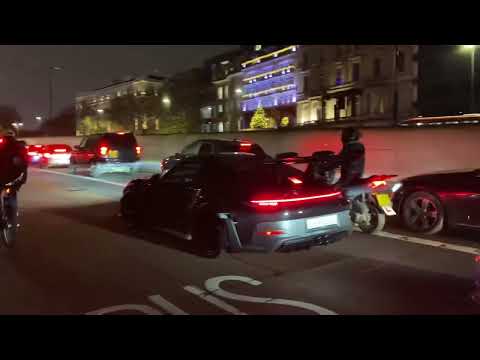 Porsche 911 GT3RS all the way from Switzerland in Mayfair respects to him for revving and send it