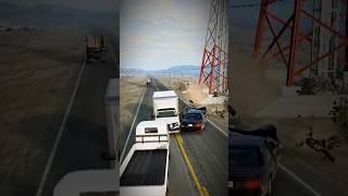Insane Car Crash Simulation 😱🔥 | Realistic Highway Accident Gameplay #shorts