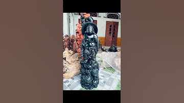 Cụ di lặc gỗ mun sừng khánh hoà