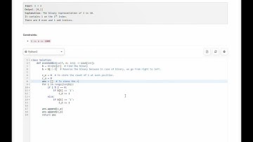 6319. Number of Even and Odd Bits | Leetcode contest 337 | Python