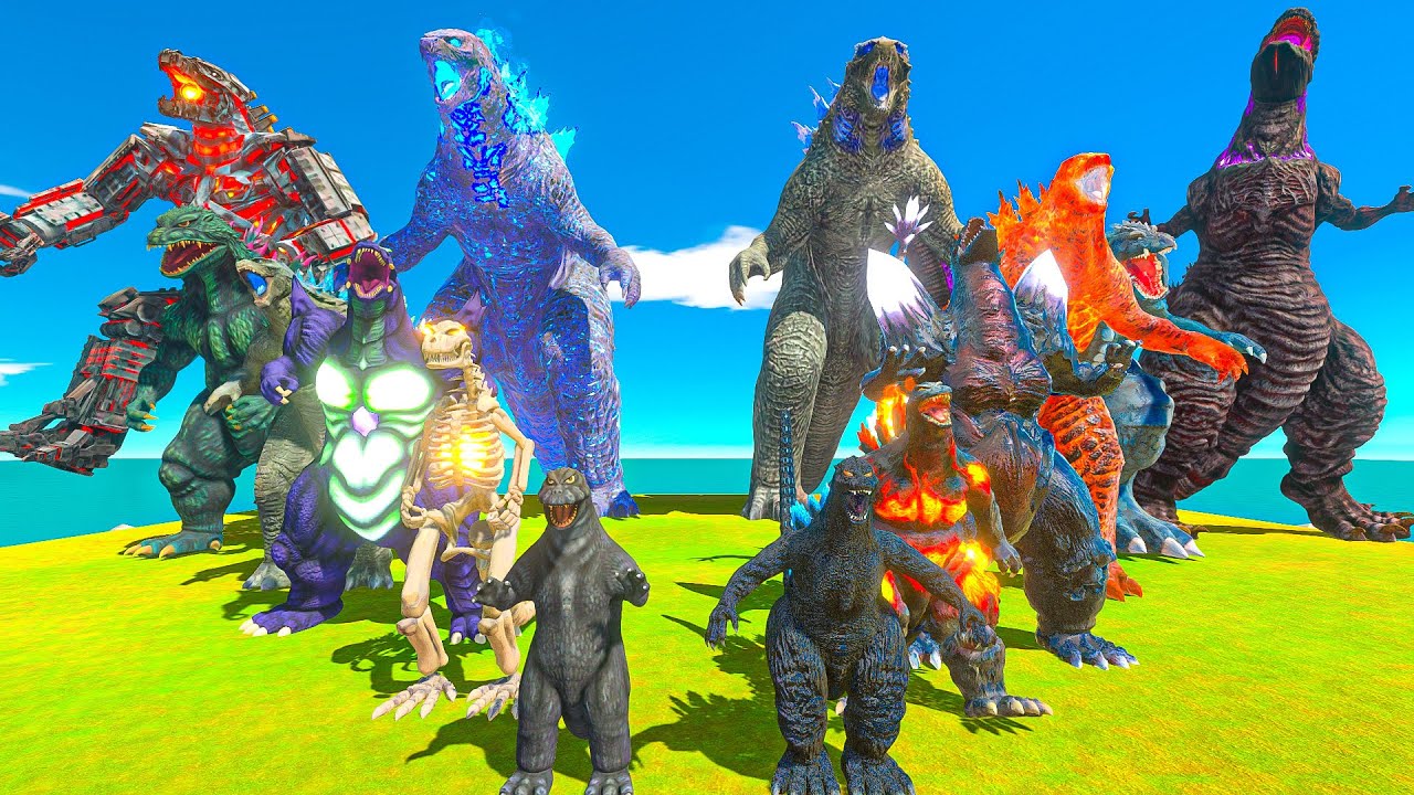 Evolution Godzilla Size Comparison : Evolved x Supercharged to Rescue Kong vs King Ghidorah - ARBS