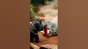 Python Attacks Dog — Monkey Fights Back with Fire Extinguisher!