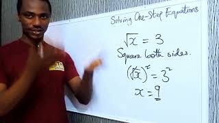How to Solve One-Step Equations (Square Root) | Introduction to Algebra