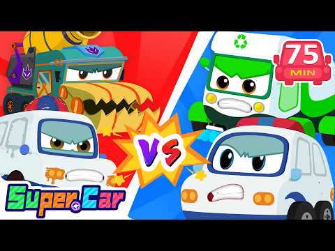 Real vs. Fake! Who's Making Trouble? | Garbage Truck, Police Car | Rescue Cartoons | SuperCar