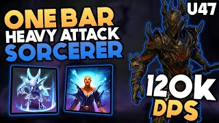 120k DPS One Bar Sorcerer Subclass Heavy Attack Build - Best Magicka Sorcerer Build ESO Update 47