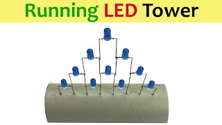 How to make Running LED Tower | LED Circuits | Science Project | Electronics Projects Profile