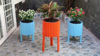 Amazing idea, Recycling PVC Pipes into beautiful Flower Pots