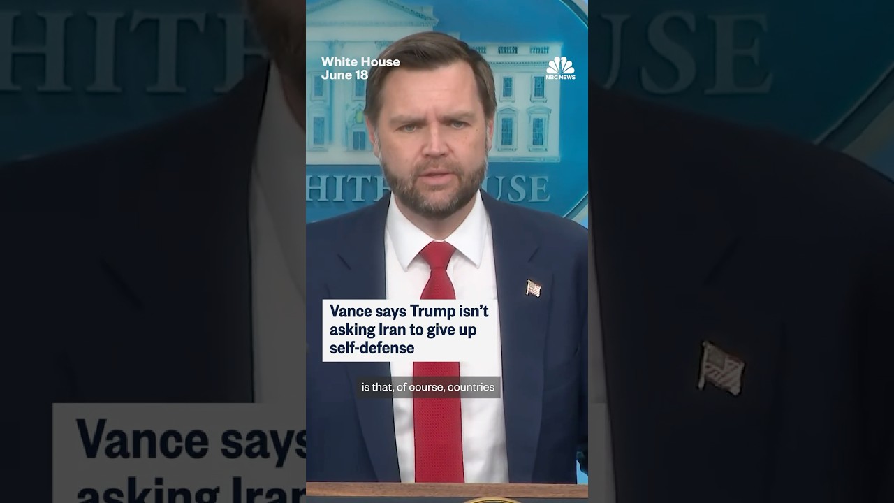 Vance says Trump isn’t asking Iran to give up self-defense Vance says Trump isn’t asking Iran to give up self-defense