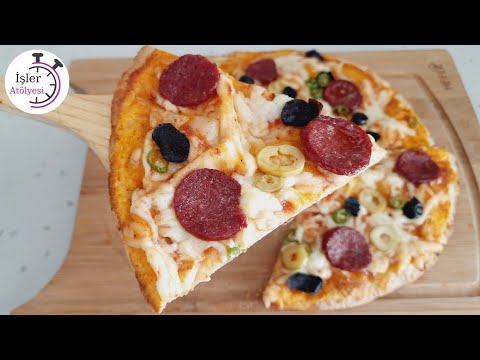 Lavaştan Yapımı Çok Kolay ve Ekonomik Pizza Tarifi / Öğrenci Yemekleri