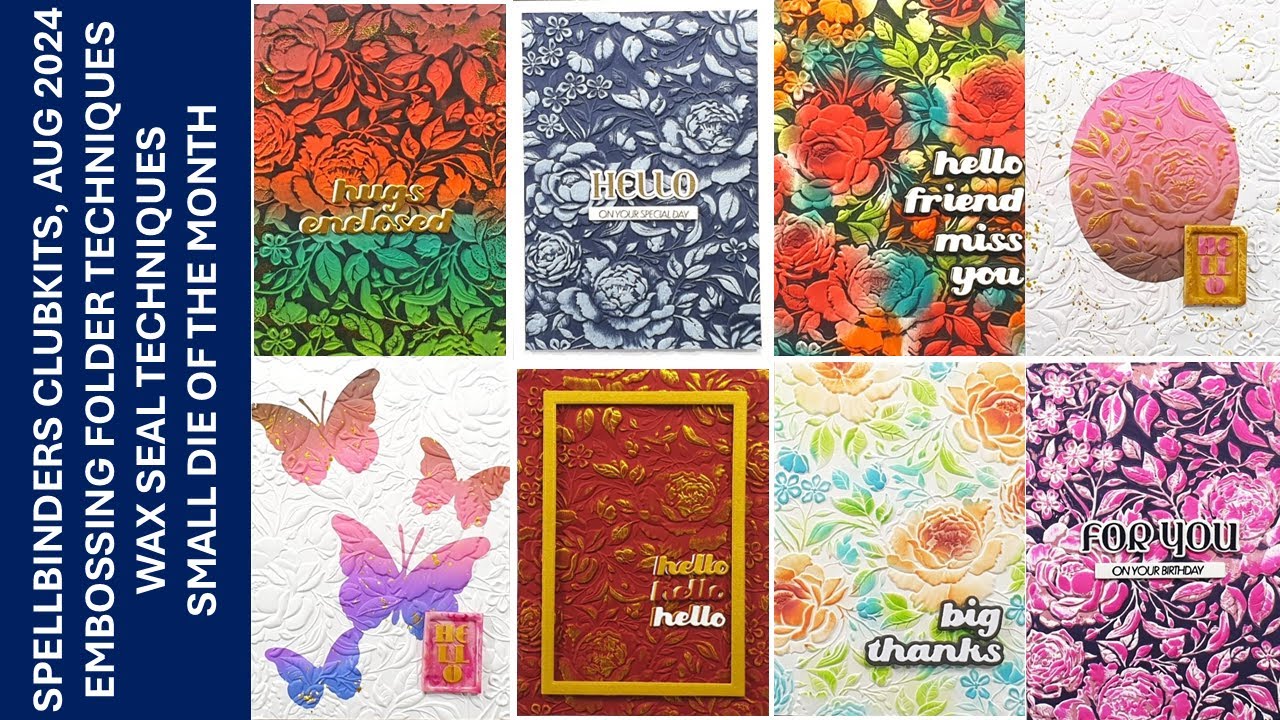 Spellbinders Clubkits Aug 2024 - Embossing Folders Techniques & Wax ...