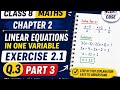 Class 8 Maths Chapter 2 Exercise 2.1 Question 3 | Linear Equations in One Variable | NCERT CBSE