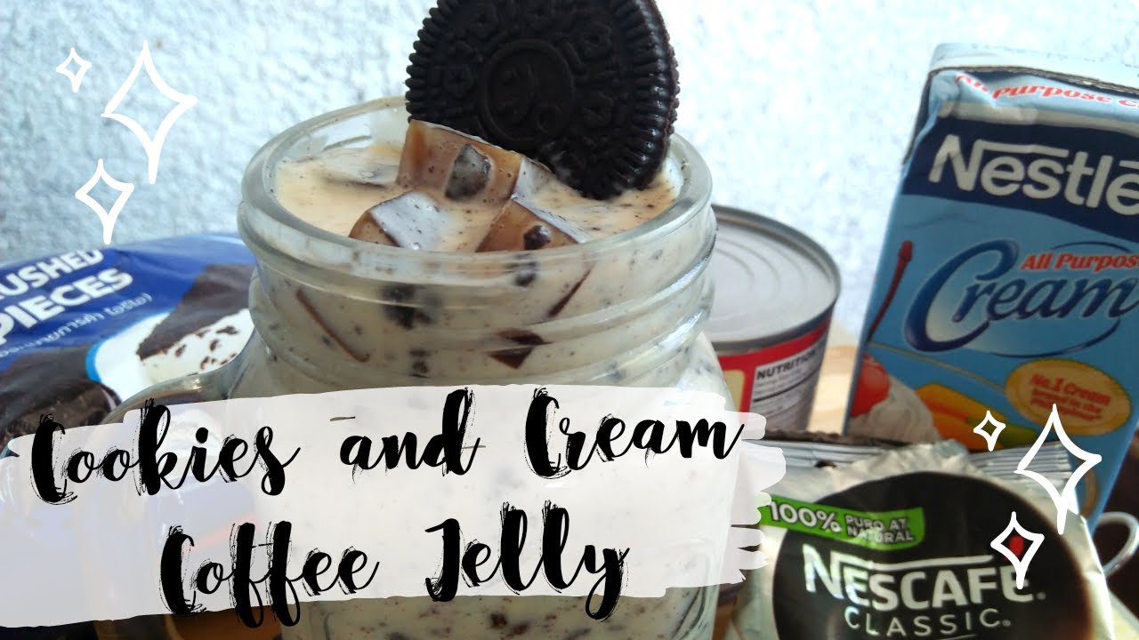 How to make Coffee Jelly with crushed Oreo COOKIES AND CREAM Coffee