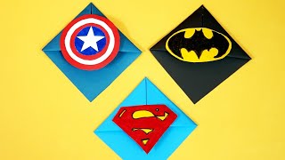 How To Make Superheroes Corner Bookmarks, Batman, Superman, Captain America