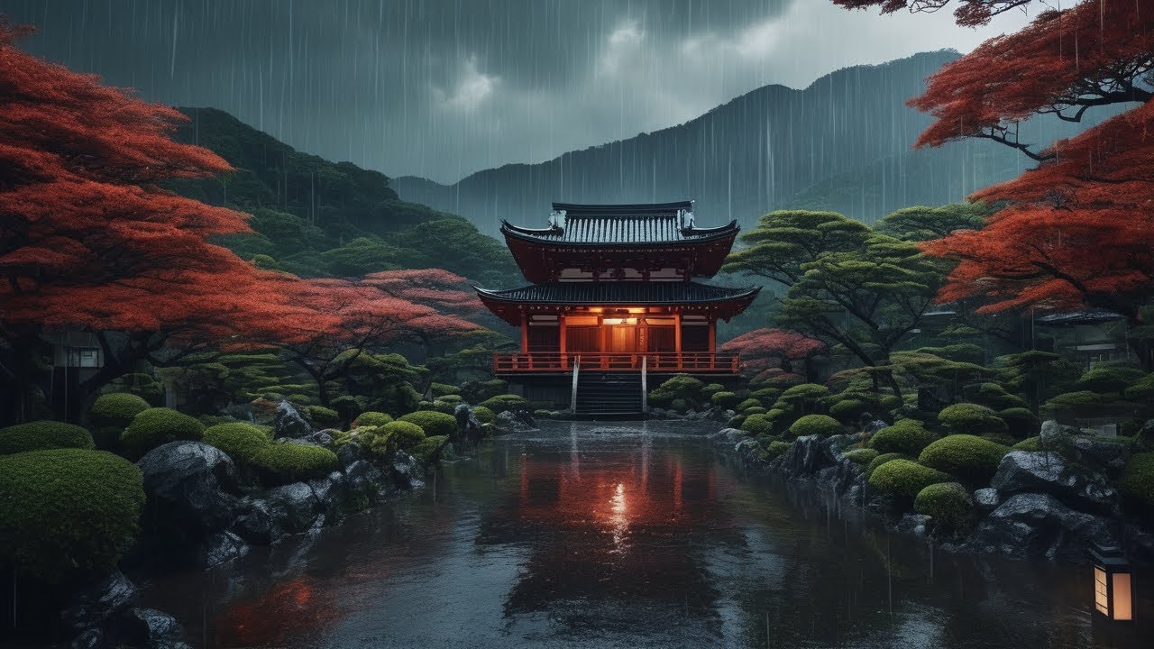 The sound of rain and thunder was very loud outside my hallway | Rain ...