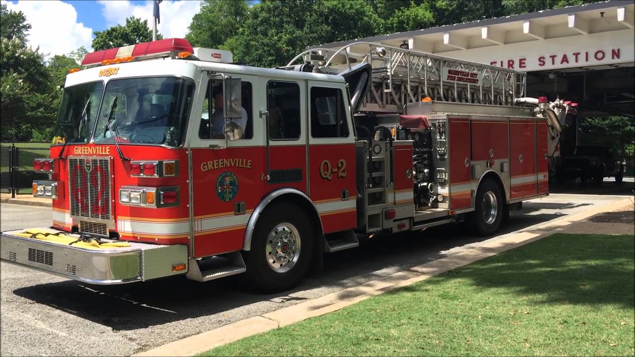 GREENVILLE CITY FIRE DEPARTMENT'S QUINT 2 AT THEIR WEST END FIRE