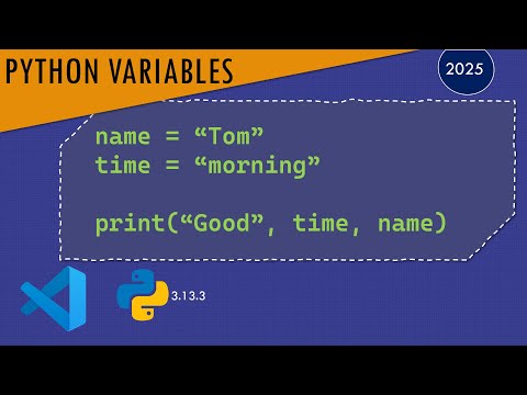 Python Variables made simple in just 3 min | 2025 | Python 3.13.3 | Visual Studio | Pythonship