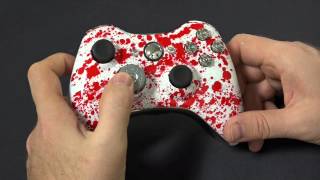 Blood Splatter Xbox 360 Custom Controller by Gimika.com
