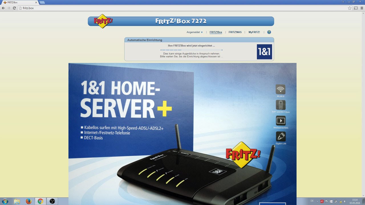 Fritzbox am 1und1 Anschluss einrichten (1&1 Homeserver) - YouTube
