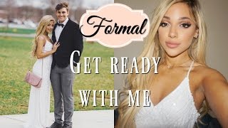 get ready with me for formal 2017! makeup, hair, + dress!