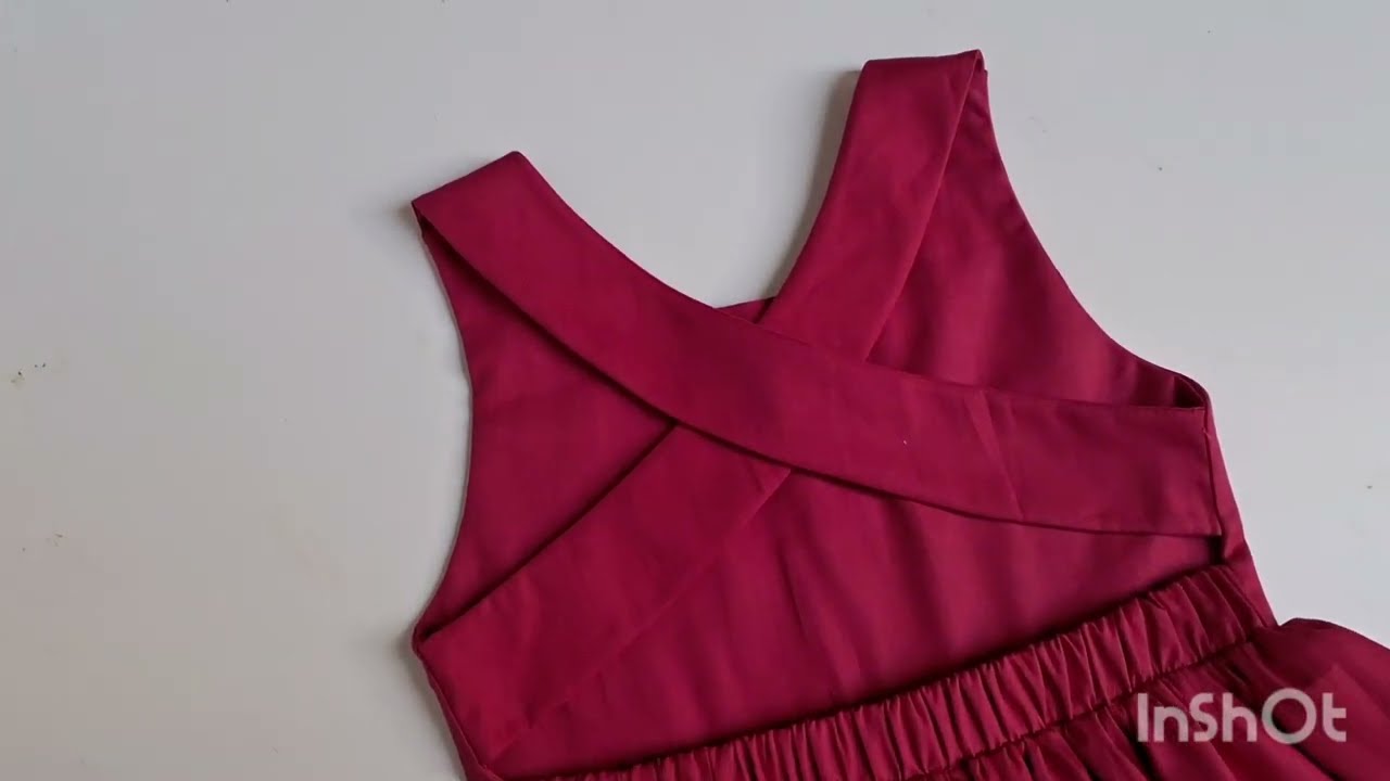 COMO CORTAR E COSTURAR VESTIDO INFANTIL TRANSPASSADO NAS COSTAS / projeto pago 