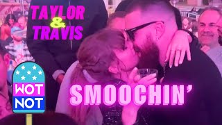 Taylor Swift and Travis Kelce Kissing in Las Vegas
