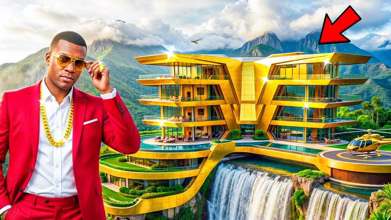 Franklin and Shinchan Upgrade Their Poor House to a Rich Billionaire House! | GTA 5 Bangla Gameplay