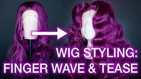 Curling and Teasing Synthetic Wigs  Centre Part Wig Styling Tutorial---onlinekyne