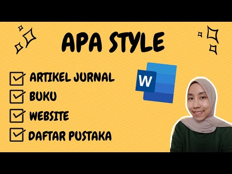 Cara Membuat Daftar Pustaka dengan Format APA 6th Style di Microsoft Word