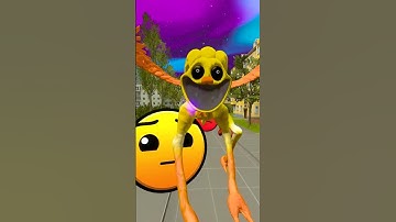 SIZE COMPARISON POPPY PLAYTIME SMILING CRITTERS vs GEOMETRY DASH FIRE IN THE HOLE IN Garry