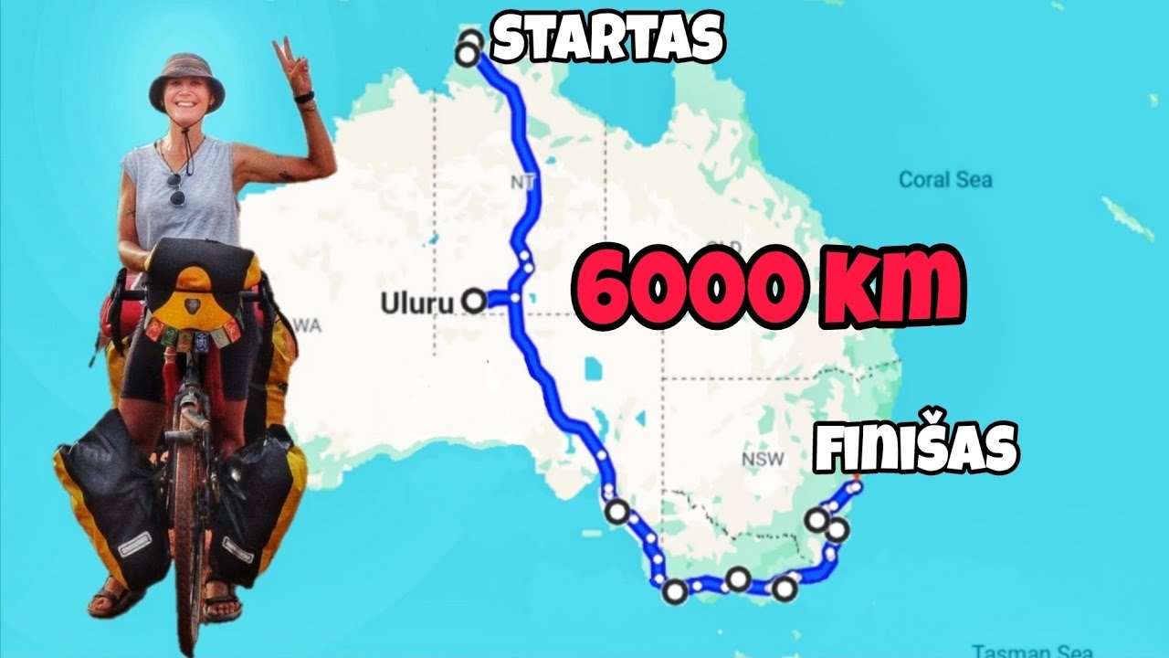 video Su dviračiu per Australiją