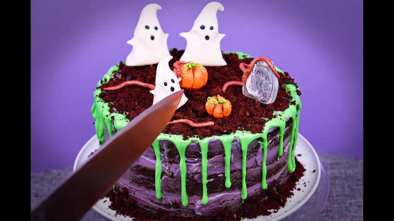 Drip Cake Halloween  Tutorial - Mud Cake - Torta al cioccolato con crema senza uova