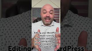 Editing your WordPress website got an error stating there has been a critical error on this website?