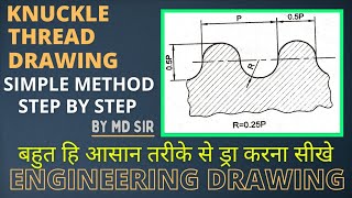 knuckle thread drawing | knuckle thread kaise draw kare | how to draw knuckle thread in hindi.