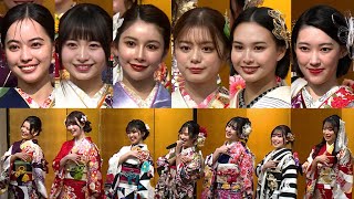結城モエ、紺野彩夏、其原有沙、白河れいが登場、ちょっと大人な清楚系アイドル「Merci Merci」お披露目　スペースクラフト・エージェンシー晴れ着撮影会